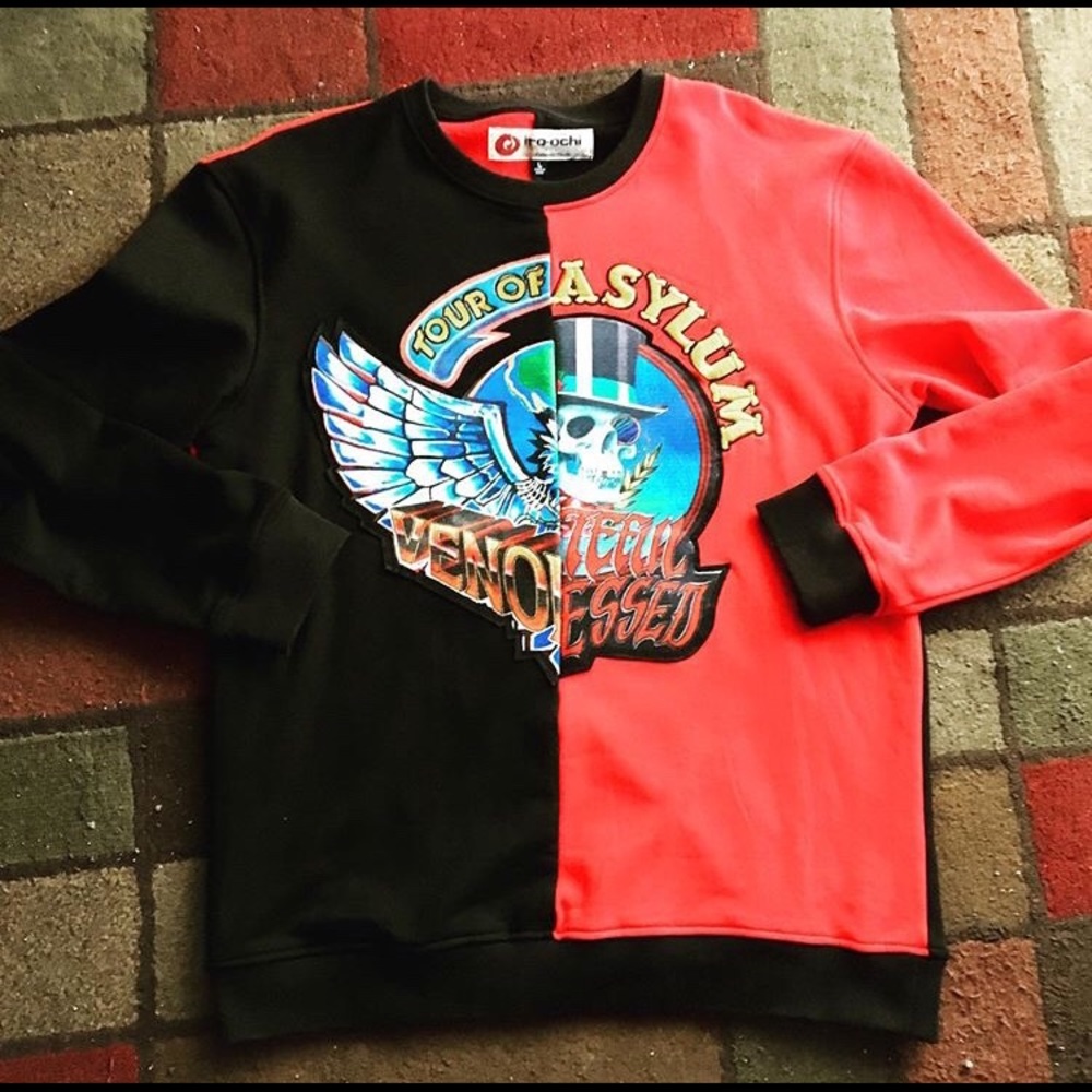 Crewneck red and black